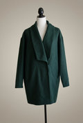Casaco vintage Yerse verde-escuro com lã | L