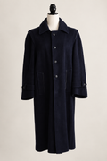 Casaco sobretudo azul marinho lã vintage XL