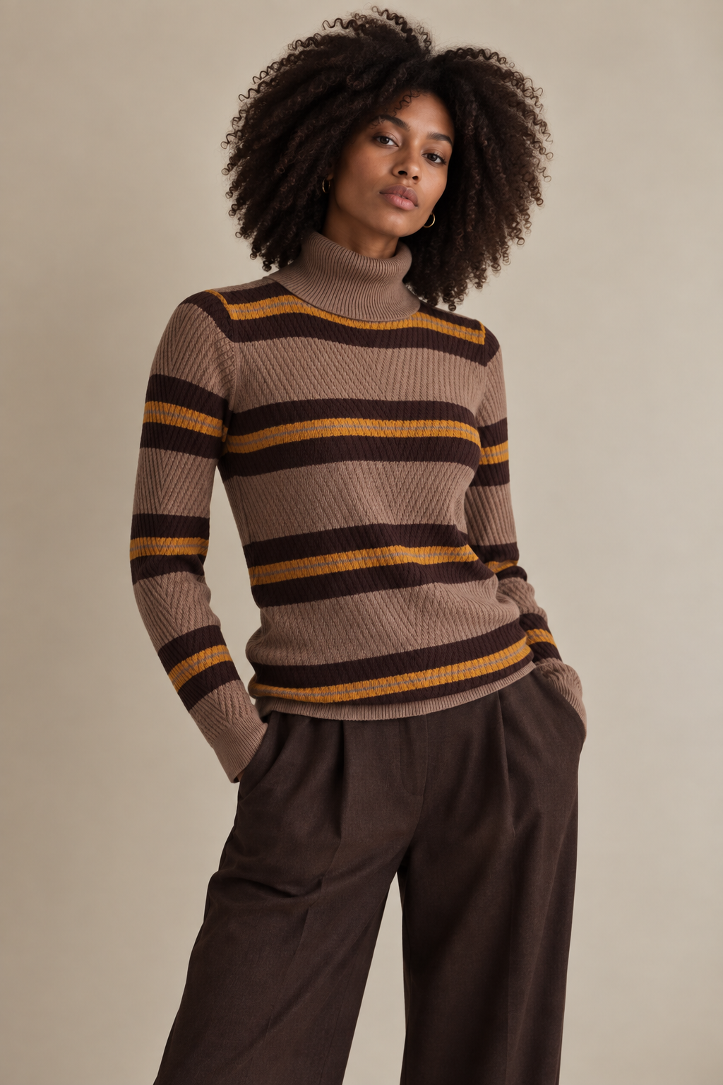 Turtleneck vintage listrado S
